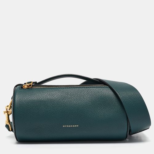 Teal Leather Barrel Bag - Burberry - Modalova