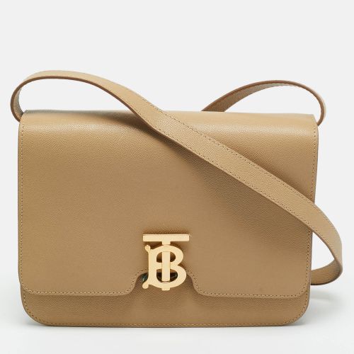 Burberry Beige Grain Leather Medium TB Shoulder Bag - Burberry - Modalova