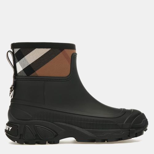 Burberry Black/Archive Beige House Check Rain Boots Size EU 38 - Burberry - Modalova