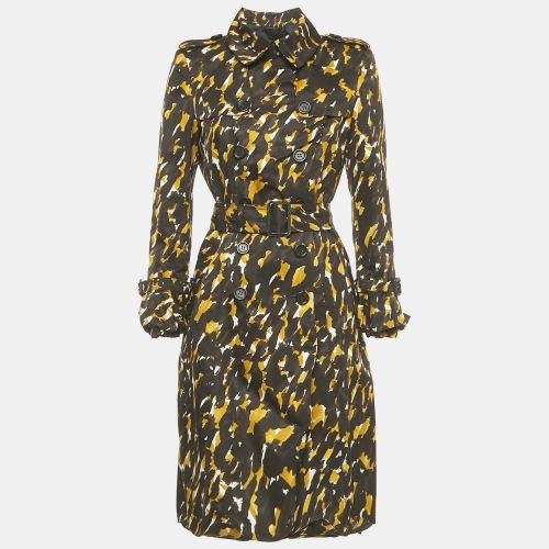 Burberry Prorsum Brown Printed Cotton Blend Trench Coat M - Burberry Prorsum - Modalova