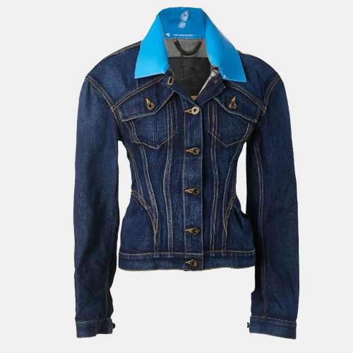 Burberry Prorsum Blue Denim Collar Detai Jacket XS - Burberry Prorsum - Modalova