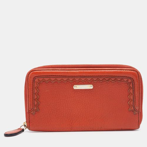 Burberry Prorsum Orange Leather Zip Around Wallet - Burberry Prorsum - Modalova