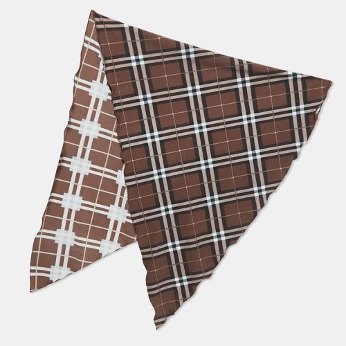 Burberry Brown Checked Jersey Triangular Scarf - Burberry - Modalova