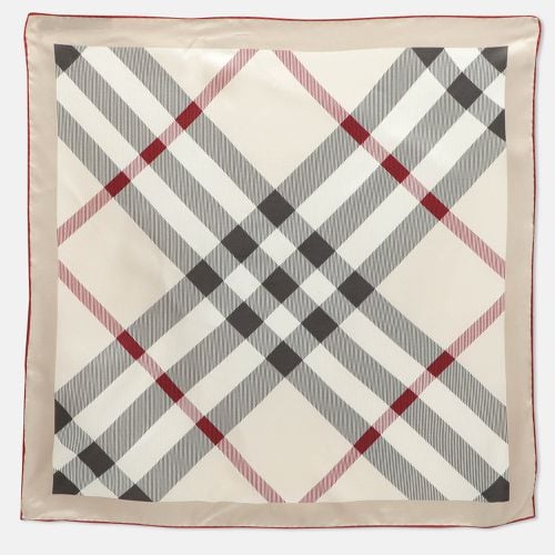 Burberry Multicolor Nova Check Print Silk Square Scarf - Burberry - Modalova