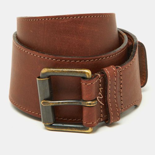 Burberry Brown Leather Buckle Belt 80CM - Burberry - Modalova