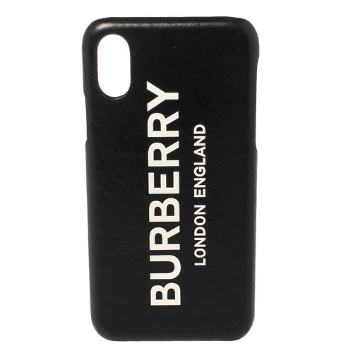 Burberry Black Leather Iphone X/XS Case - Burberry - Modalova