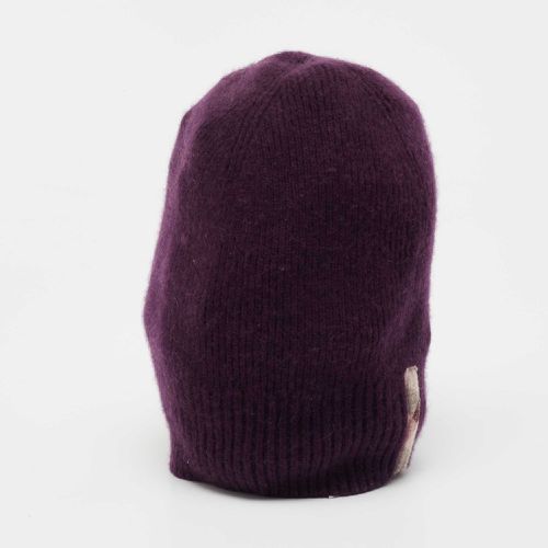 Burberry Purple Knit Cashmere Beanie - Burberry - Modalova