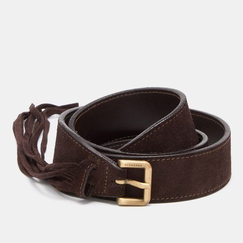 Dark Suede Tassel Waist Buckle Belt 100CM - Burberry - Modalova