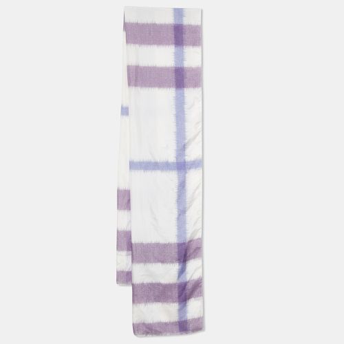 Burberry Vintage Purple Horseferry Print Silk Fringed Scarf - Burberry - Modalova