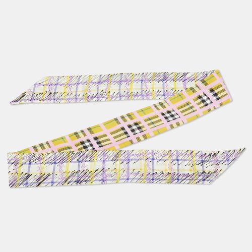 Burberry Multicolor Check Print Silk Bandeau Scarf - Burberry - Modalova