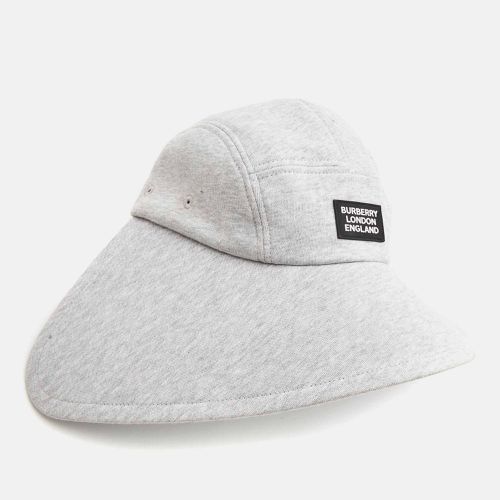 Burberry Grey Logo Applique Bonnet Cap L - Burberry - Modalova