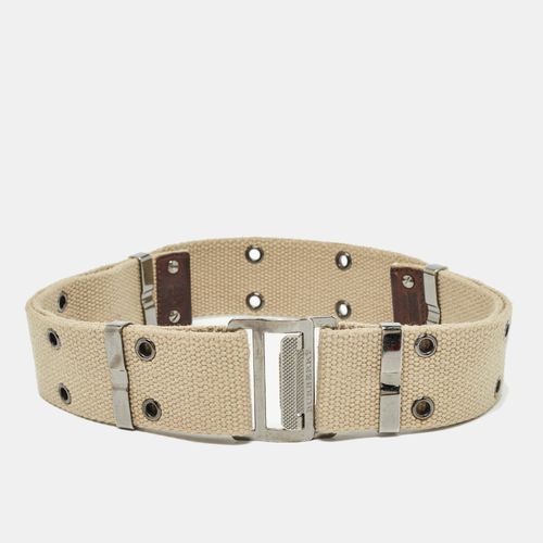 Burberry Beige Canvas Eyelet Adjustable Waist Belt 90CM - Burberry - Modalova