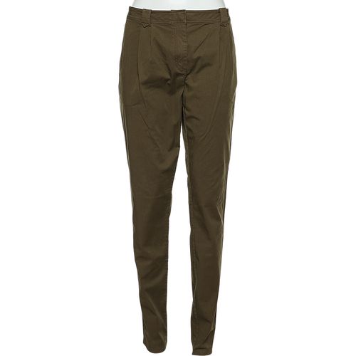 Burberry Brit Khaki Green Cotton Pleated Pants L - Burberry Brit - Modalova