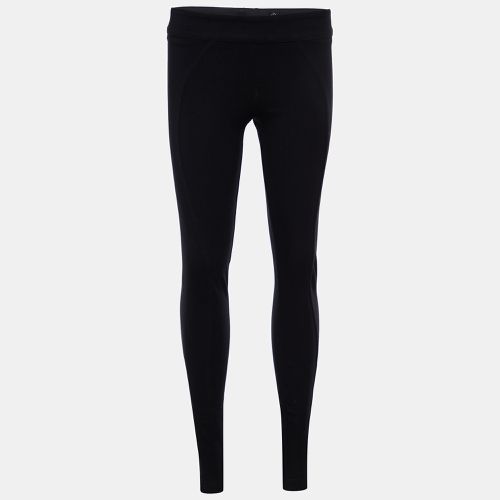 Burberry Black Knit Zip Detail Leggings XS - Burberry - Modalova