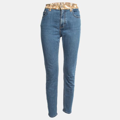 Burberry Blue Denim Animal Print Waist Detail Jeans M Waist 28" - Burberry - Modalova