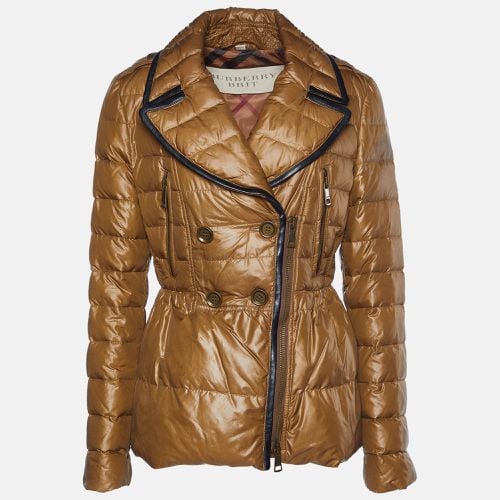 Burberry Brown Down Quilted Zip Up Jacket M - Burberry - Modalova