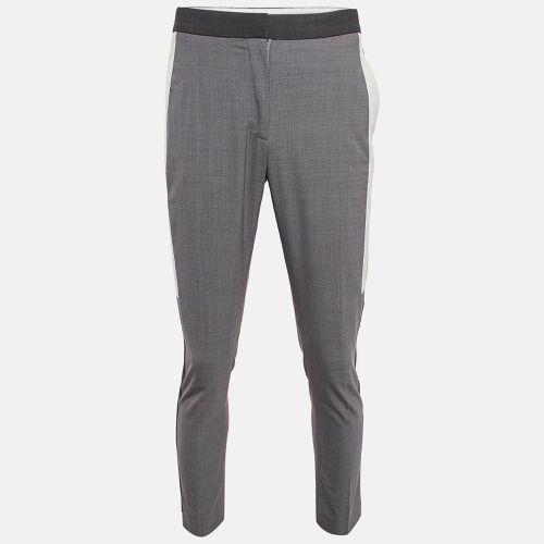 Burberry Grey Contrast Stripe Wool Trousers M - Burberry - Modalova