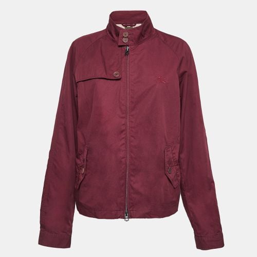 Burberry Brit Burgundy Cotton Zip Front Jacket L - Burberry - Modalova