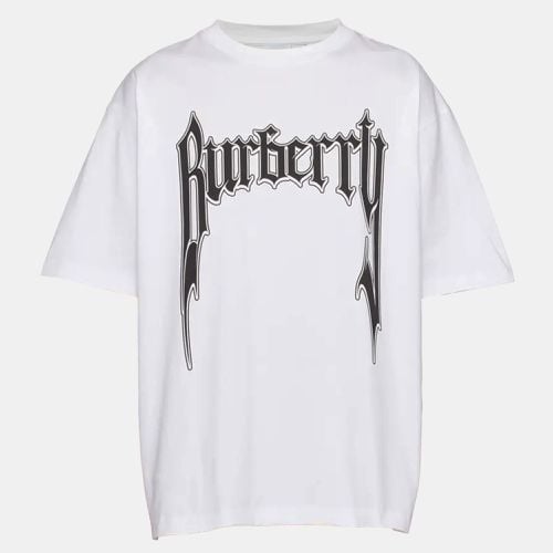 Burberry Logo Print Cotton Oversized T-Shirt S - Burberry - Modalova