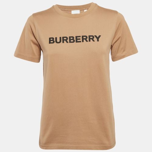 Burberry Brown Logo Print Cotton Crew Neck T-Shirt XS - Burberry - Modalova