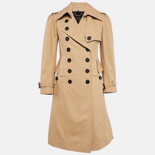 Burberry Brown Gabardine Double Breasted Coat S - Burberry - Modalova