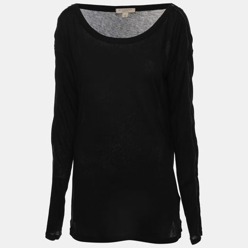 Burberry Black Cotton Long Sleeve Top M - Burberry - Modalova