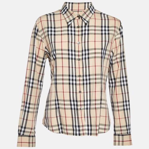 Burberry Beige Plaid Cotton Button Front Shirt XL - Burberry - Modalova