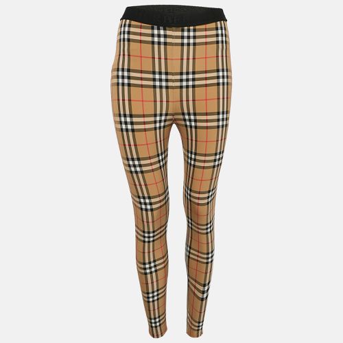 Burberry Brown Novacheck Print Jersey Belvoir Leggings XS - Burberry - Modalova