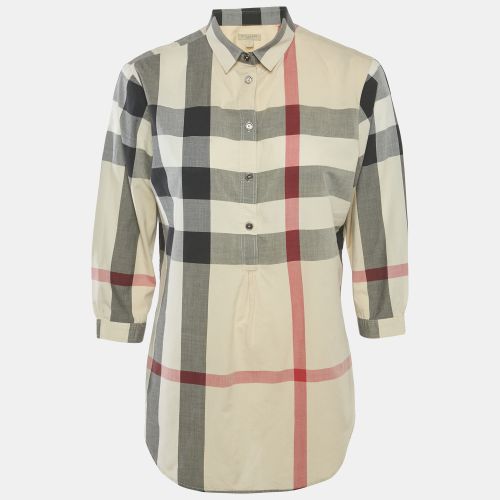 Burberry Brit Beige Checks Cotton Tunic S - Burberry - Modalova