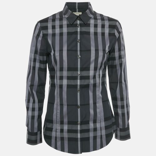Burberry Monochrome Checkered Cotton Shirt S - Burberry - Modalova