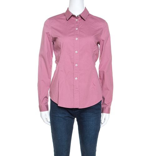 Burberry Brit Pink Stretch Cotton Button Front Shirt S - Burberry Brit - Modalova