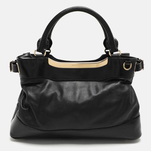 Burberry Black Leather Bridle Hepburn Tote - Burberry - Modalova