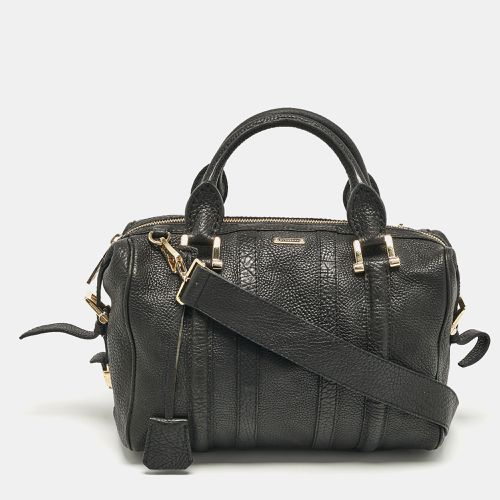 Burberry Black Grain Leather Boston Bag - Burberry - Modalova