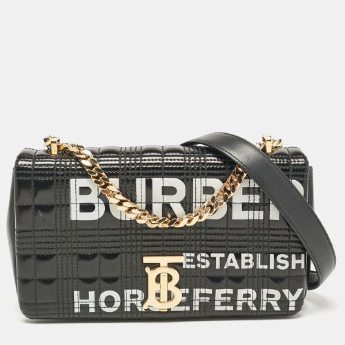 Burberry Black Quilted Coated Canvas Small Horseferry Lola Chain Shoulder Bag - Burberry - Modalova