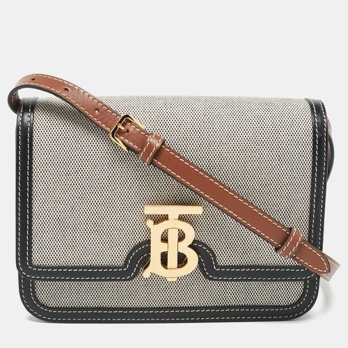 Burberry Tricolor Canvas and Leather Small TB Shoulder Bag - Burberry - Modalova