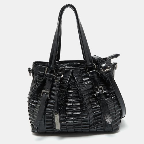 Burberry Black Patent Leather Cartridge Pleat Tote - Burberry - Modalova