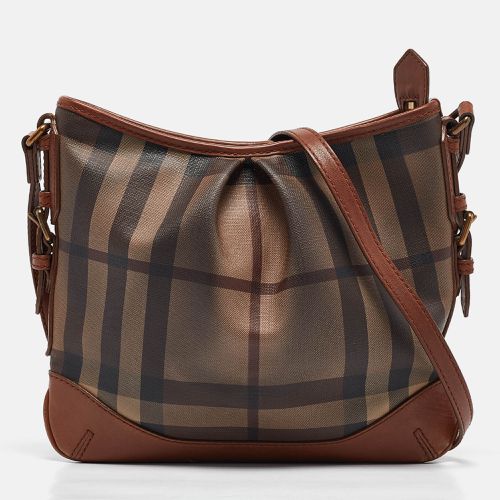 Burberry Brown Smoke Check PVC and Leather Hartham Crossbody Bag - Burberry - Modalova