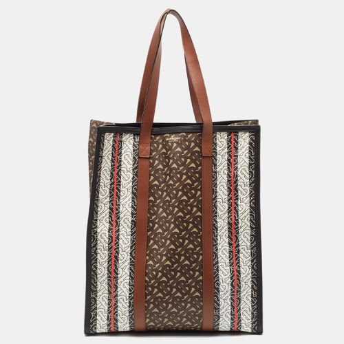 Burberry Bridle Brown Coated Canvas Medium TB Book Tote - Burberry - Modalova