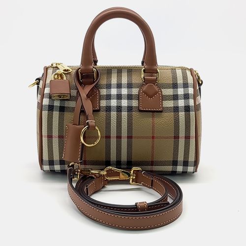 Burberry Check Mini Bowling Bag - Burberry - Modalova