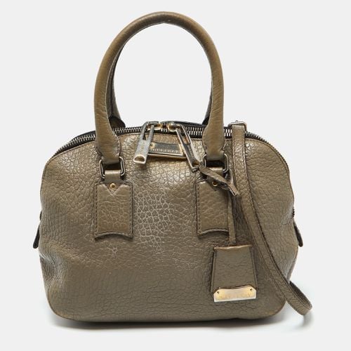 Taupe Grain Leather Small Orchard Bowler Bag - Burberry - Modalova