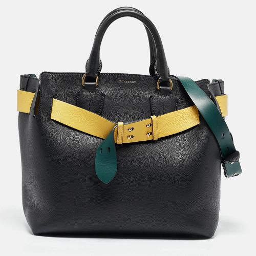 Burberry Black/Yellow Leather Medium Belt Tote - Burberry - Modalova