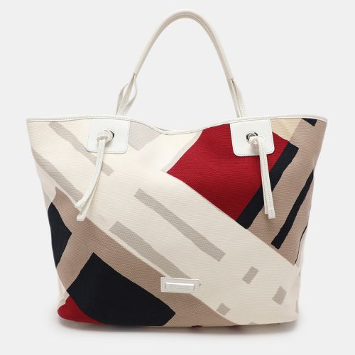 Burberry Multicolor Canvas and Leather Shopper Tote - Burberry - Modalova