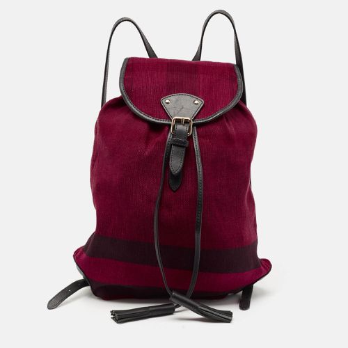 Burberry Magenta Mega Check Canvas Chiltern Backpack - Burberry - Modalova