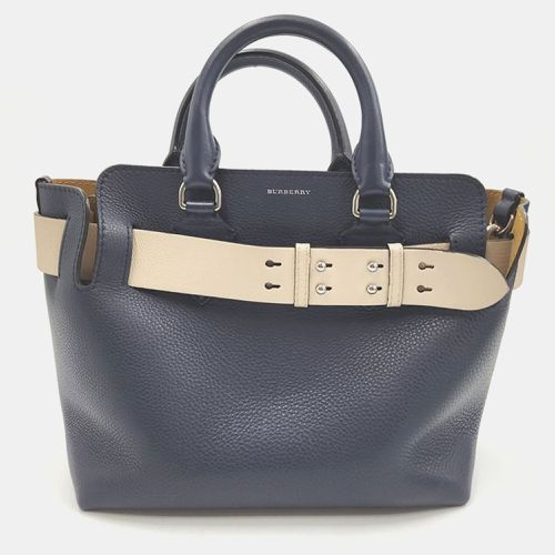 Leather Small Belt Tote Bag - Burberry - Modalova