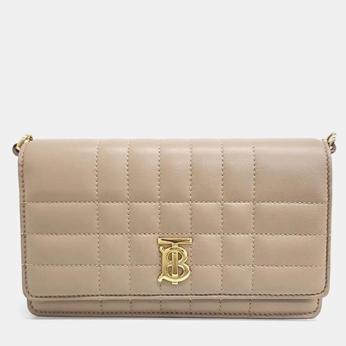 Burberry Beige Quilted Chain Crossbody Bag - Burberry - Modalova