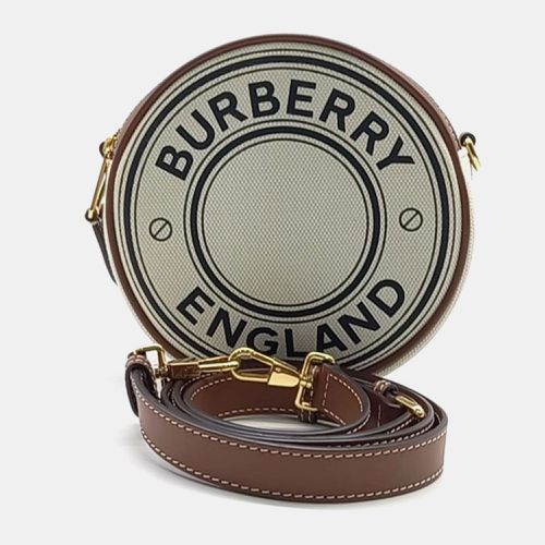 Burberry Beige & Brown Louise Round Crossbody Bag - Burberry - Modalova