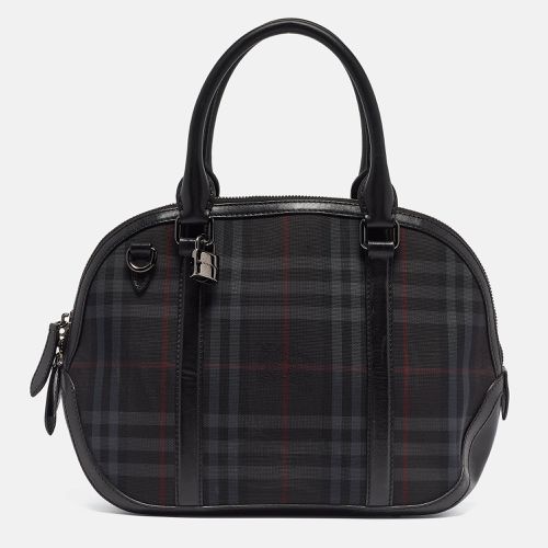 Burberry Black Haymarket Check Nylon and Leather Orchard Bag - Burberry - Modalova