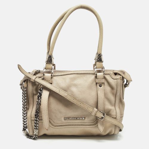 Burberry Grey Leather Ashmore Tote - Burberry - Modalova