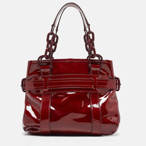 Patent Leather Buckle Chain Tote - Burberry - Modalova