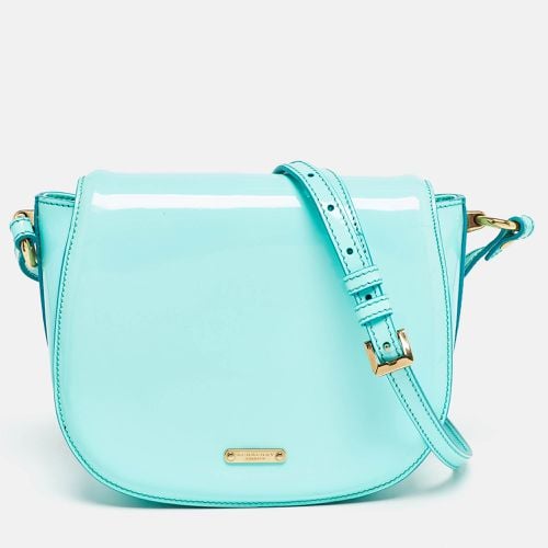 Burberry Light Blue Patent Leather Small Leigh Crossbody Bag - Burberry - Modalova